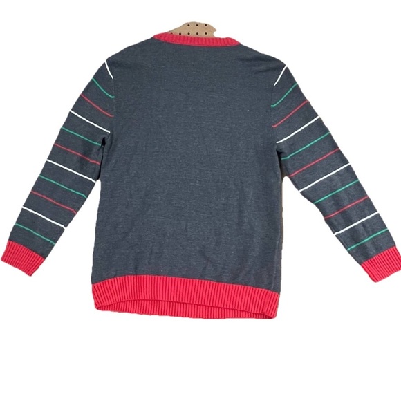 Santa Claus Draft Beer Drinking Ugly Christmas Sweater Cheers Men's Sz XL - Picture 2 of 9